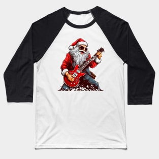 Guitar Santa Baseball T-Shirt